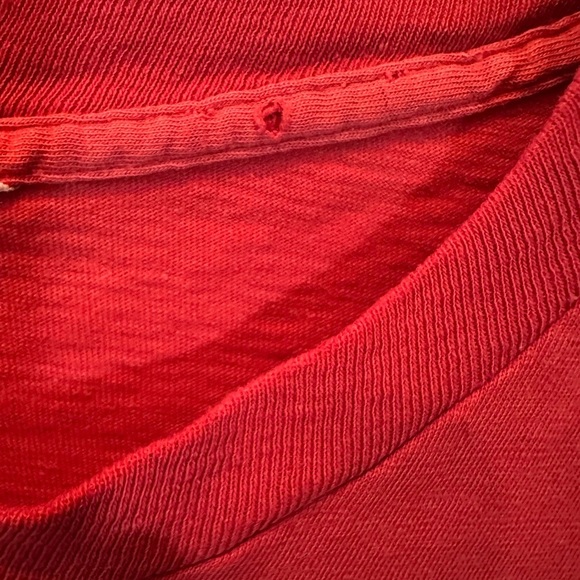 Vtg Ladies Unisex 1970s Rainbow Glitter Led Zeppelin Red T Shirt Sz S/M*READ - Picture 6 of 11